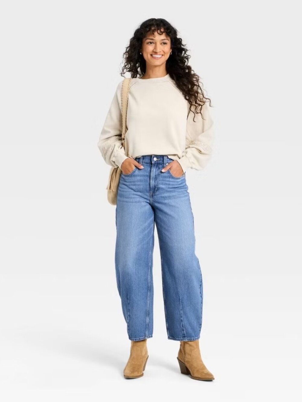 NWT Women's Universal Thread Size 10 High-Rise Easy Barrel Slim Hip Denim Jeans
